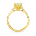 Solitaire Ring with Open-pave Split-Shank - 4