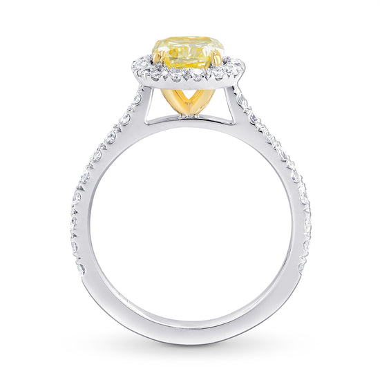 [FANTASY] Fancy Yellow Cushion Halo Ring