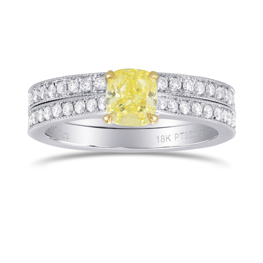 Mill-grain Solitaire Side Diamond Ring Setting
