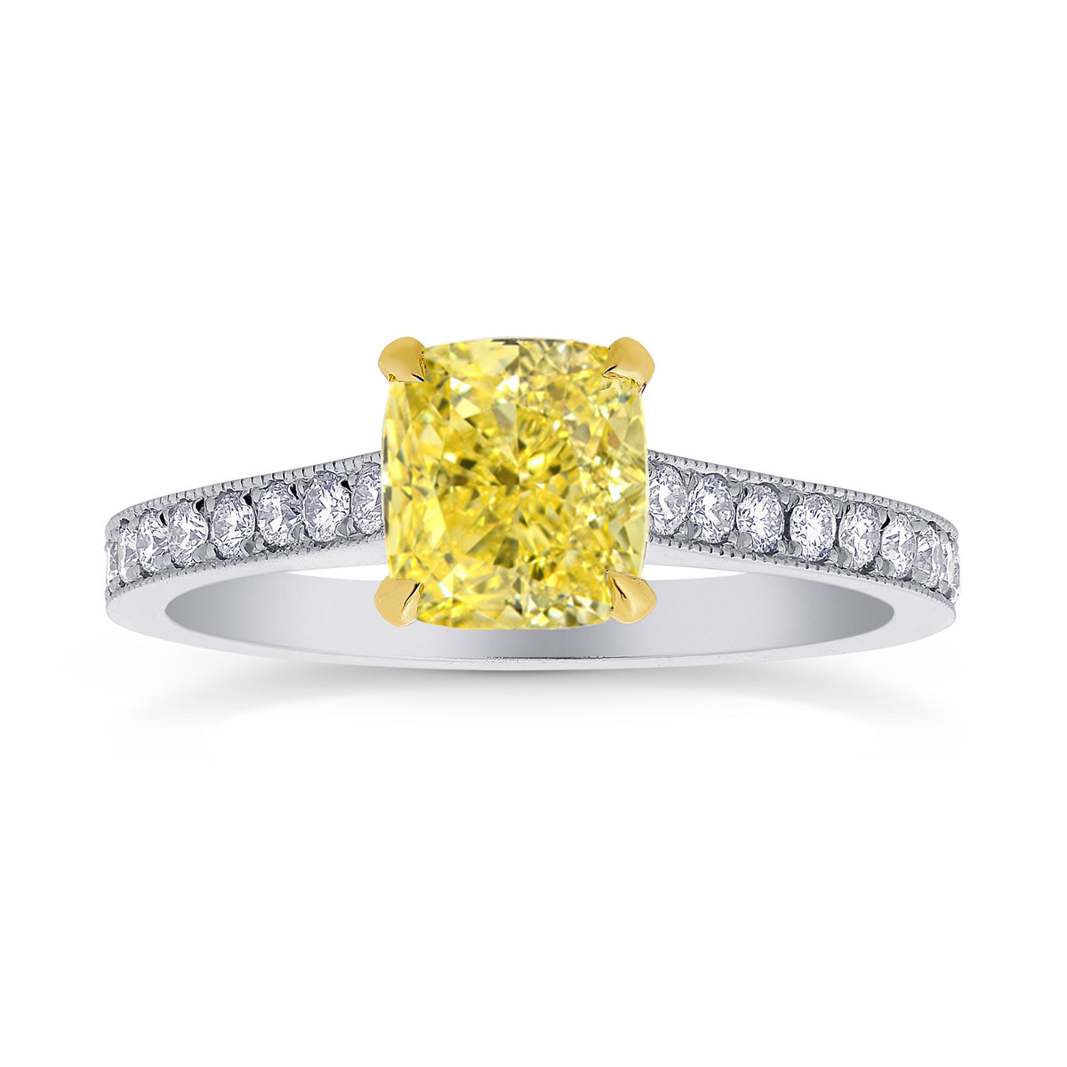 Closed Pave Diamond Engagement & Wedding Ring Setting - 2
