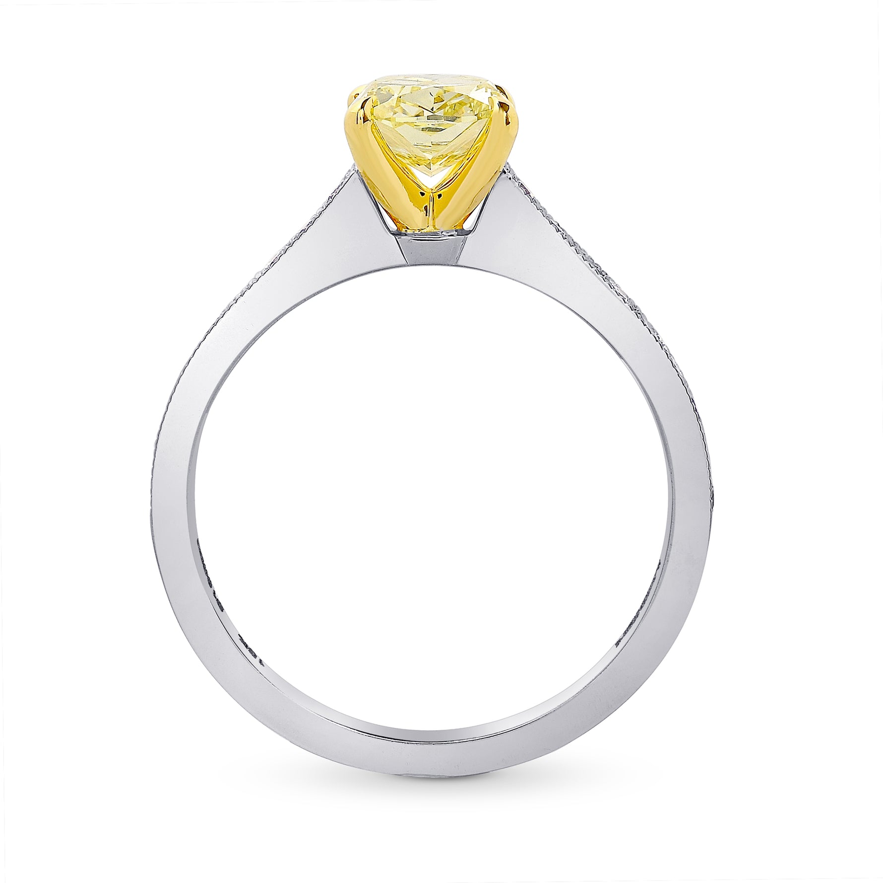 Closed Pave Diamond Engagement & Wedding Ring Setting - 4