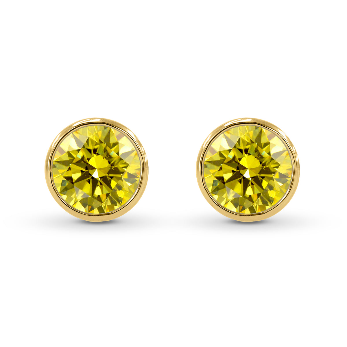 Diamond Bezel Earring Stud Settings