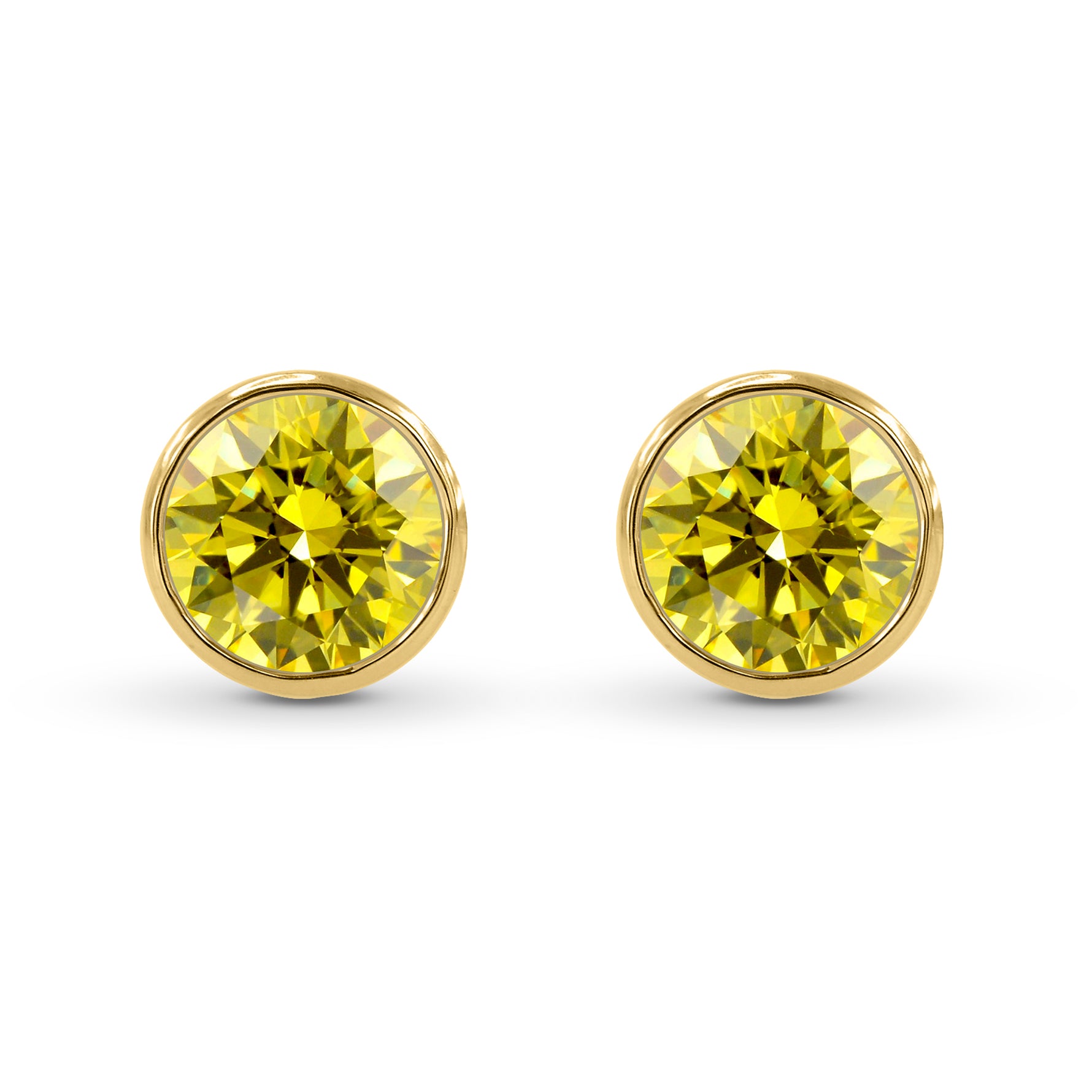 Diamond Bezel Earring Stud Settings