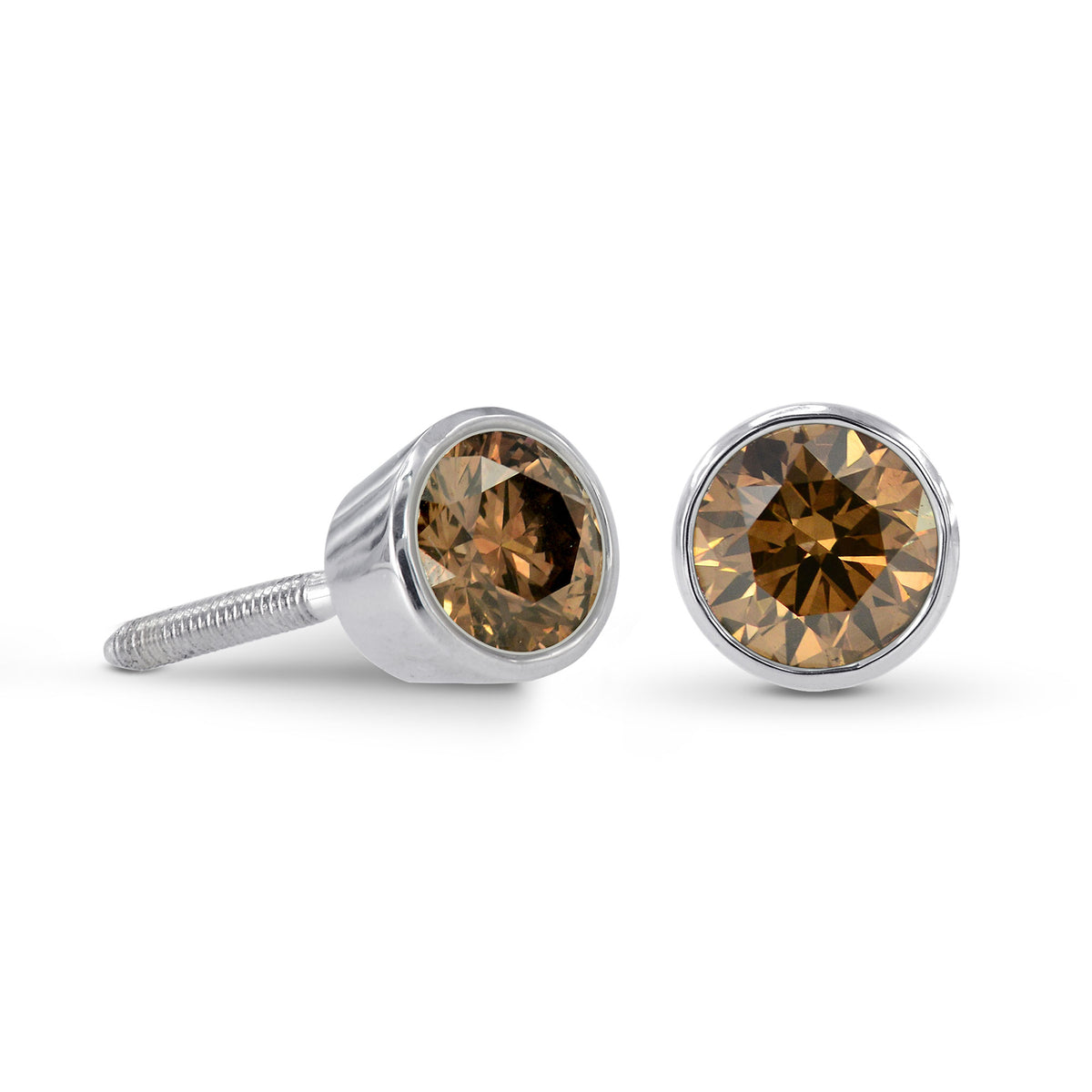Diamond Bezel Earring Stud Settings - 4