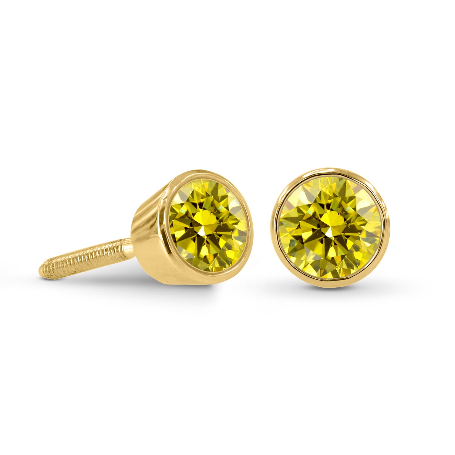 Diamond Bezel Earring Stud Settings - 2