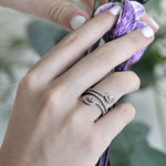 Pink & Chameleon Marquise Diamond Halo Ring
