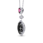 Natural Fancy Black Marquise Diamond & Ruby Necklace