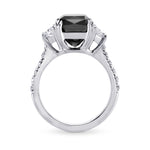 Natural Unheated Fancy Black Diamond Engagement Ring