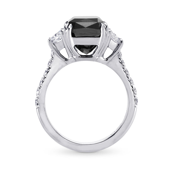 Natural Unheated Fancy Black Diamond Engagement Ring
