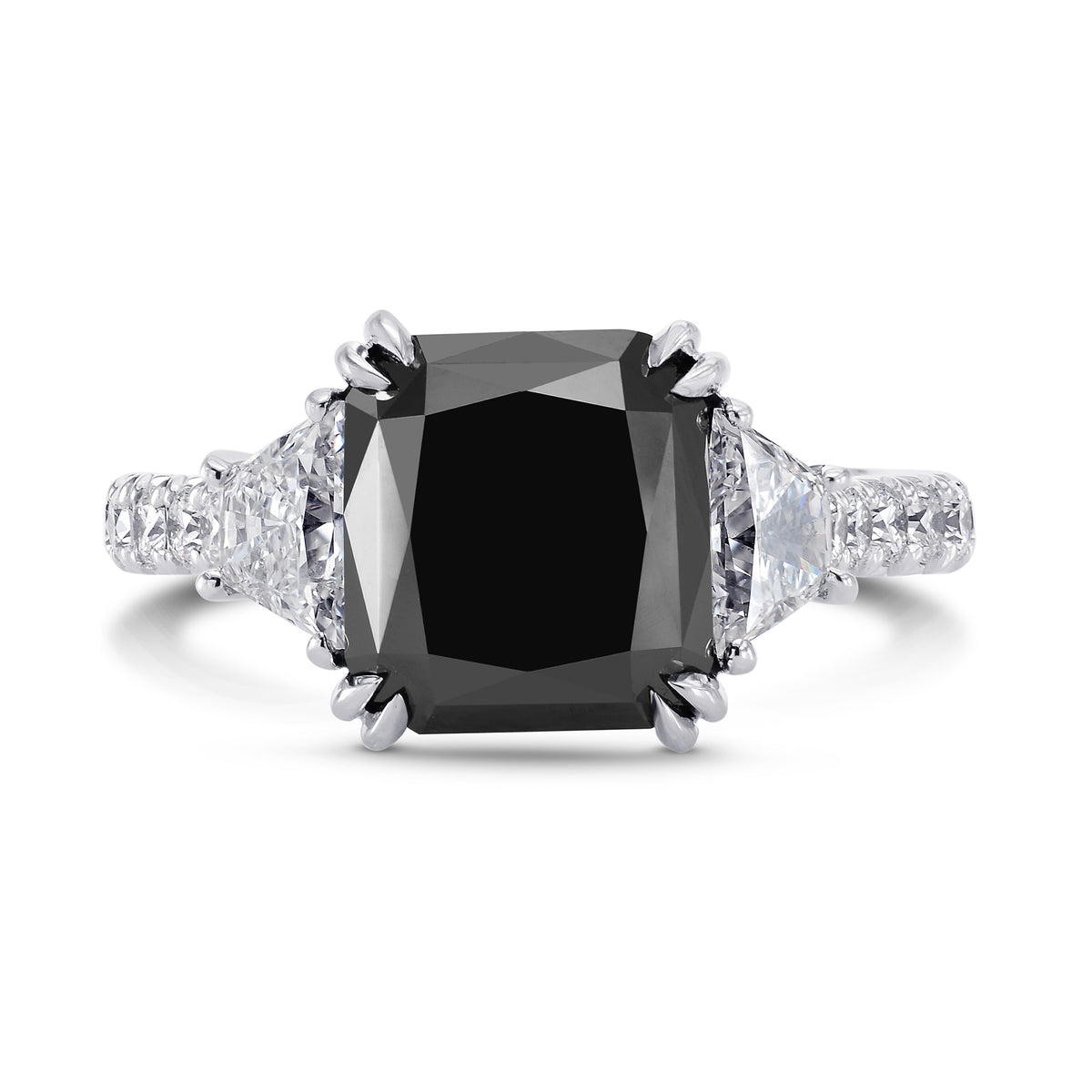 Natural Unheated Fancy Black Diamond Engagement Ring