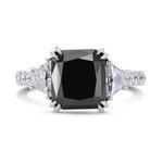 Natural Unheated Fancy Black Diamond Engagement Ring