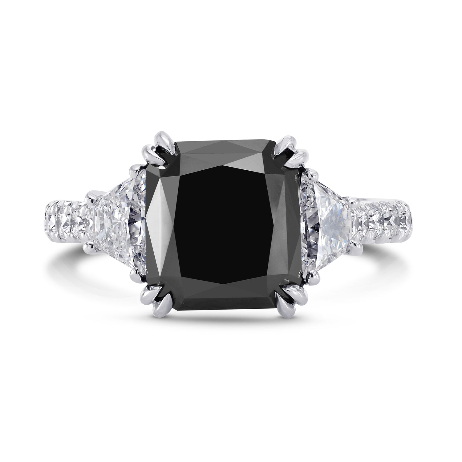 Natural Unheated Fancy Black Diamond Engagement Ring