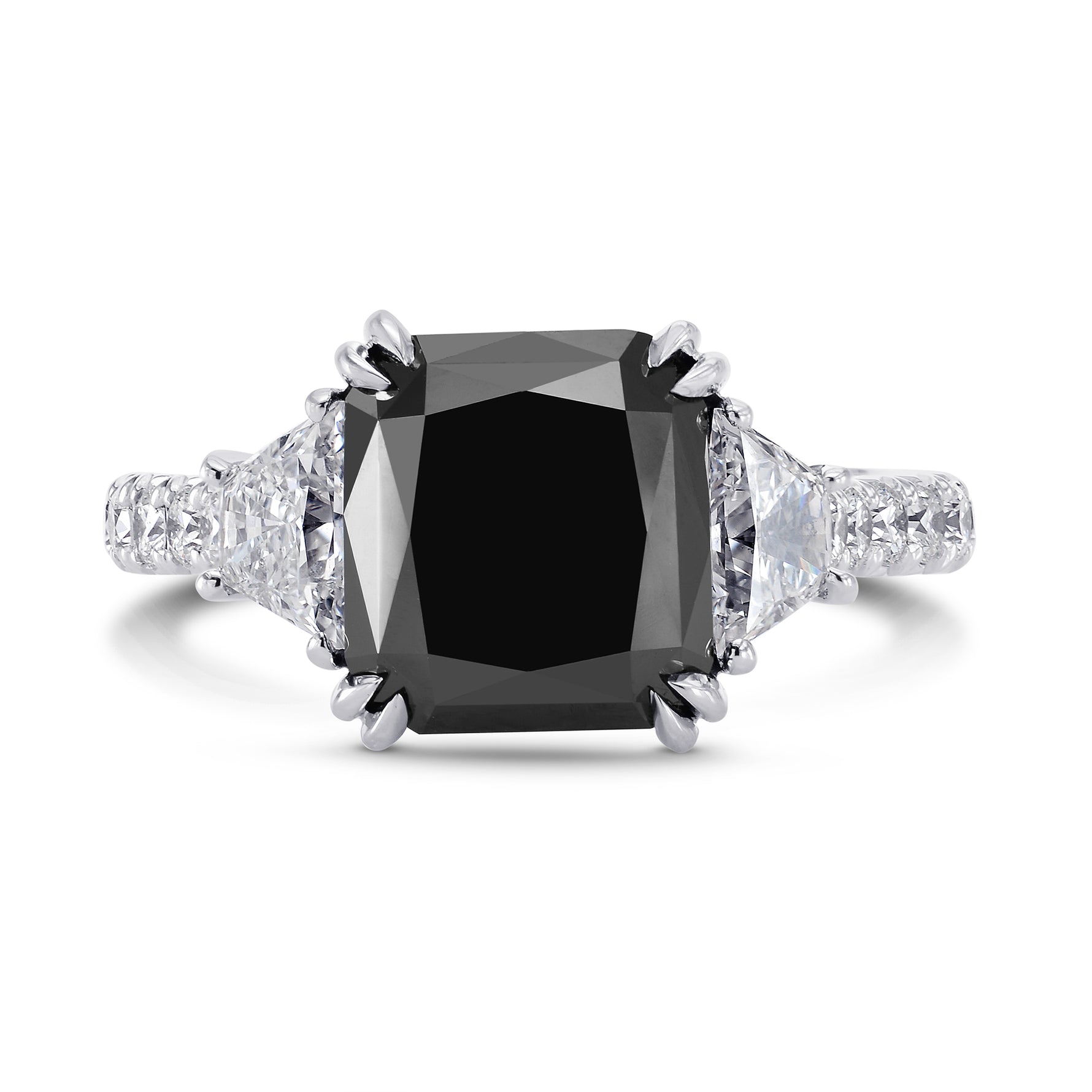 Natural Unheated Fancy Black Diamond Engagement Ring