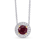 Cushion Milgrain Halo Diamond Pendant Setting - 3
