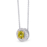 Cushion Milgrain Halo Diamond Pendant Setting - 5
