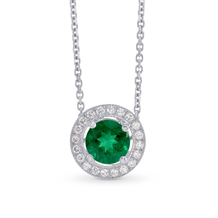 Cushion Milgrain Halo Diamond Pendant Setting