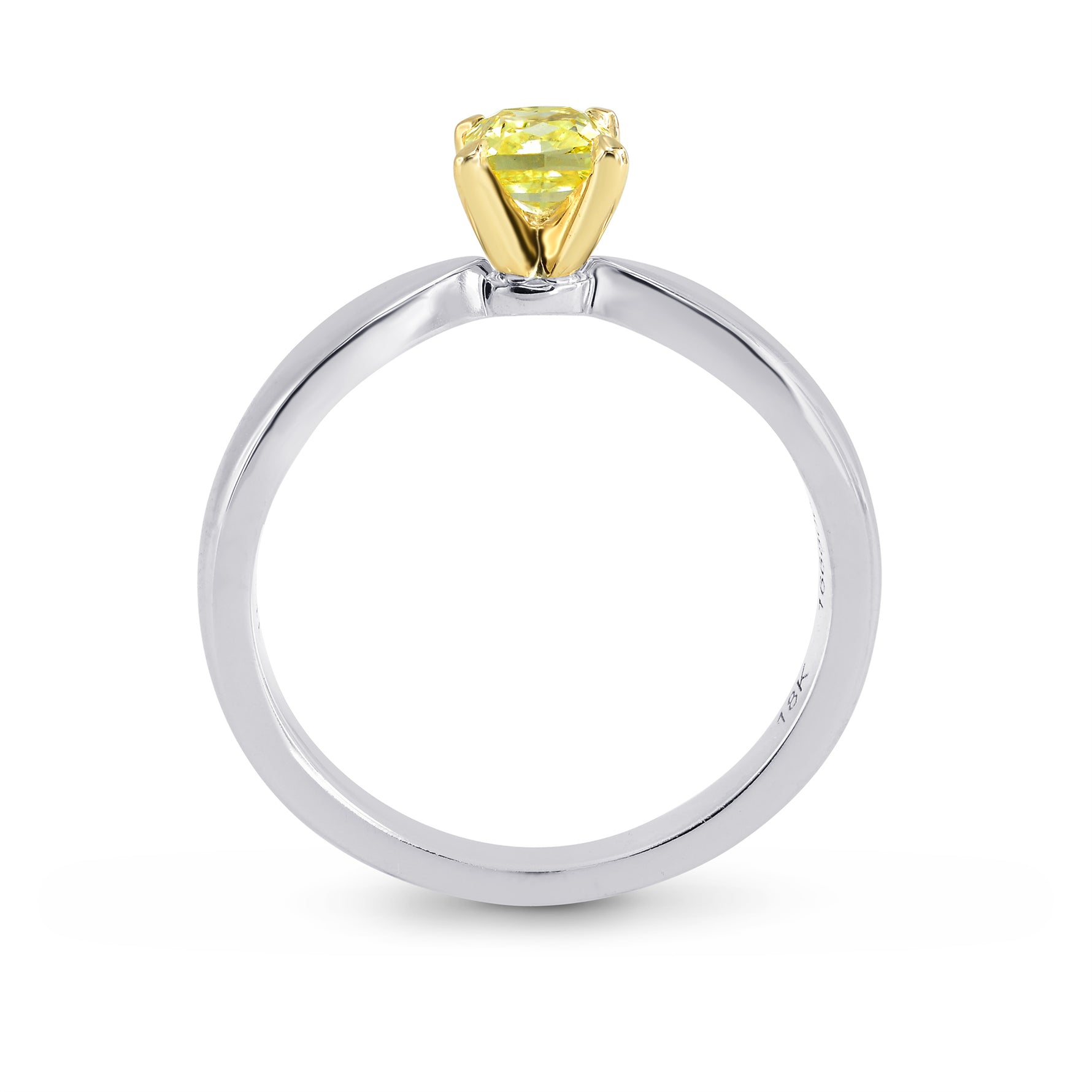 Bowed Solitaire Diamond Ring Setting - 2