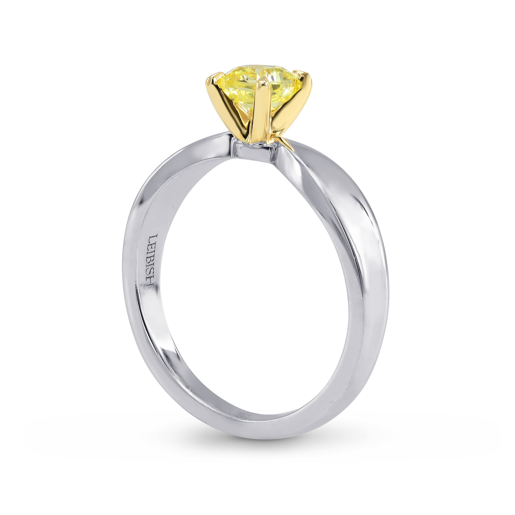 Bowed Solitaire Diamond Ring Setting - 4