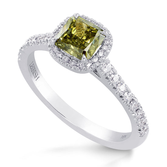 Chameleon Cushion Diamond Halo Ring