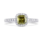Chameleon Cushion Diamond Halo Ring