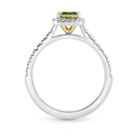 Chameleon Cushion Diamond Halo Ring