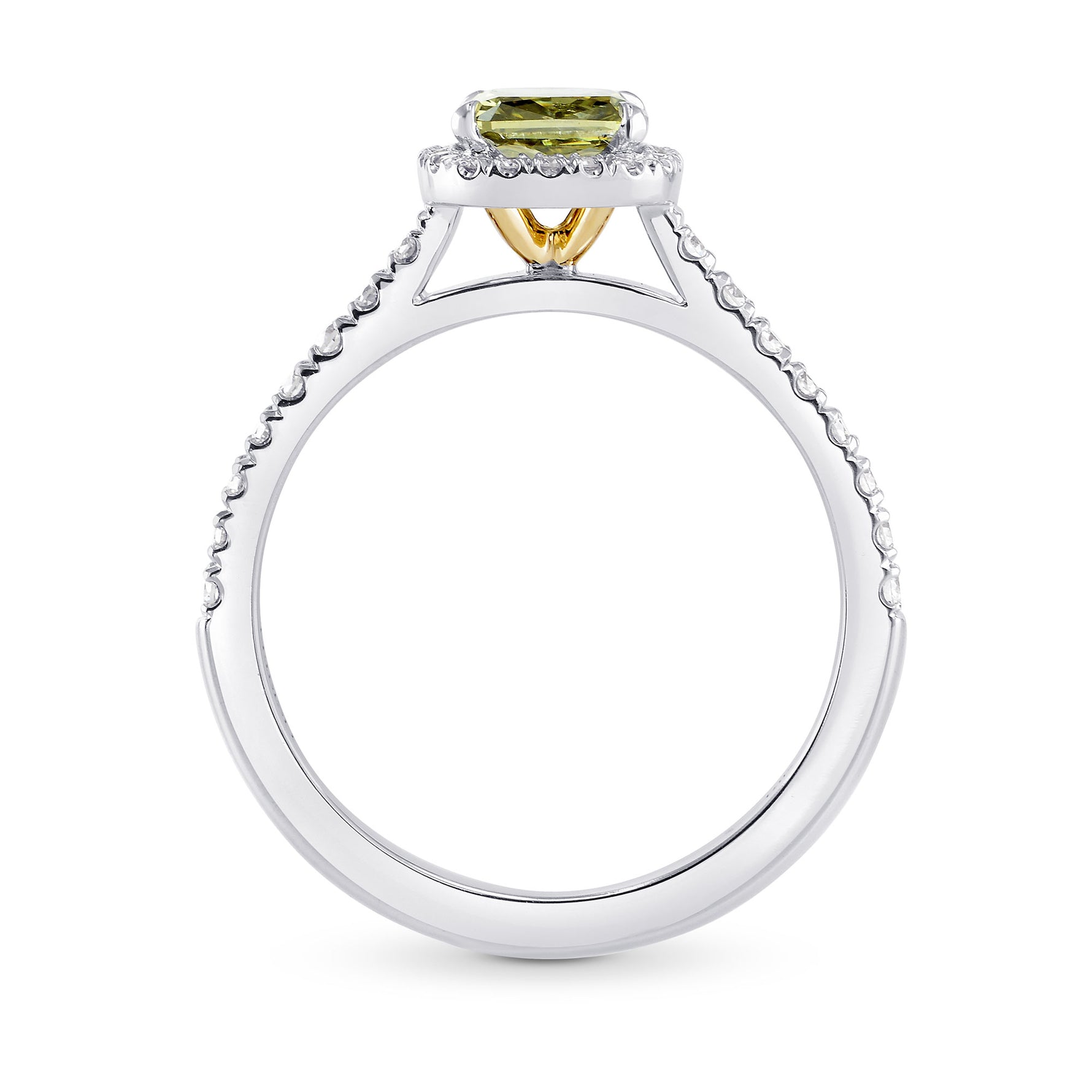 Chameleon Cushion Diamond Halo Ring