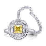 Round Brilliant Diamond Half Eternity Pave Set Wedding Ring