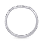 Round Brilliant Diamond Half Eternity Pave Set Wedding Ring