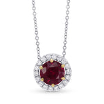 Round Micro-Pave Halo Diamond Pendant - 2