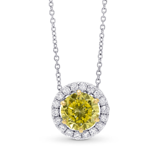 Round Micro-Pave Halo Diamond Pendant - 4