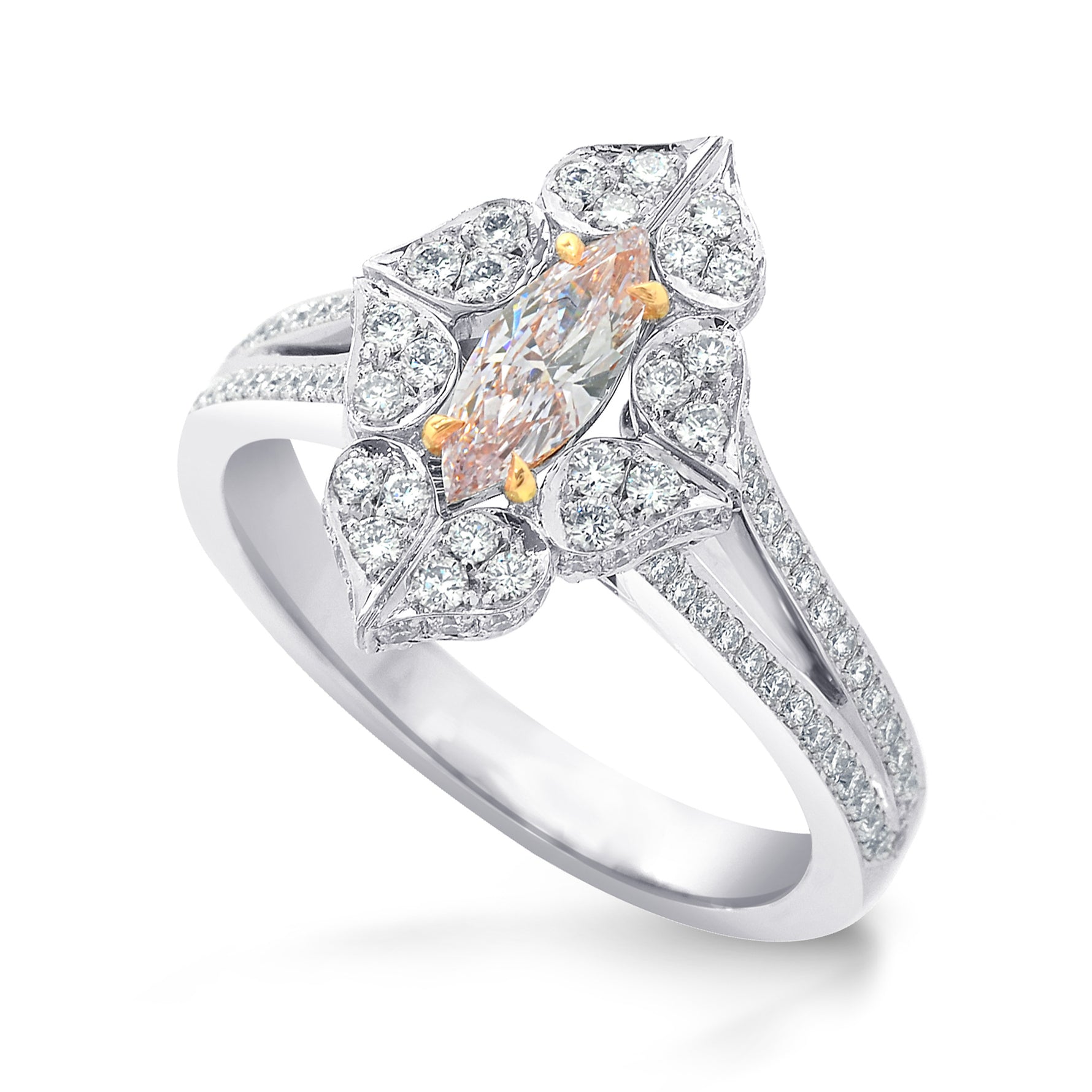Floral Pave Diamond Dress Ring - 3