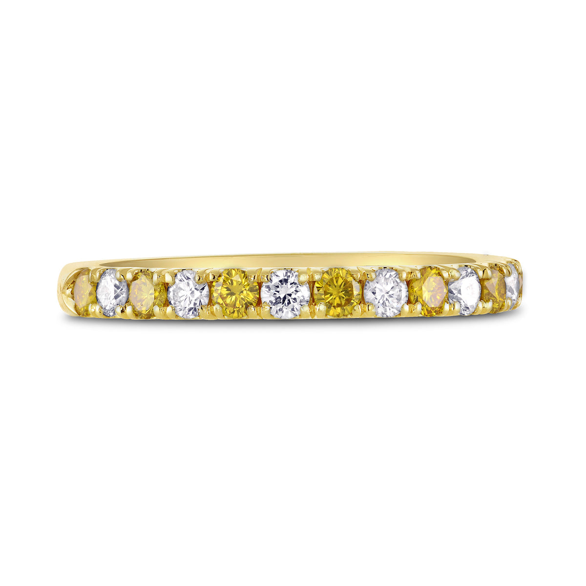 Fancy Vivid Orange Yellow Diamond Band Ring