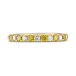 Fancy Vivid Orange Yellow Diamond Band Ring
