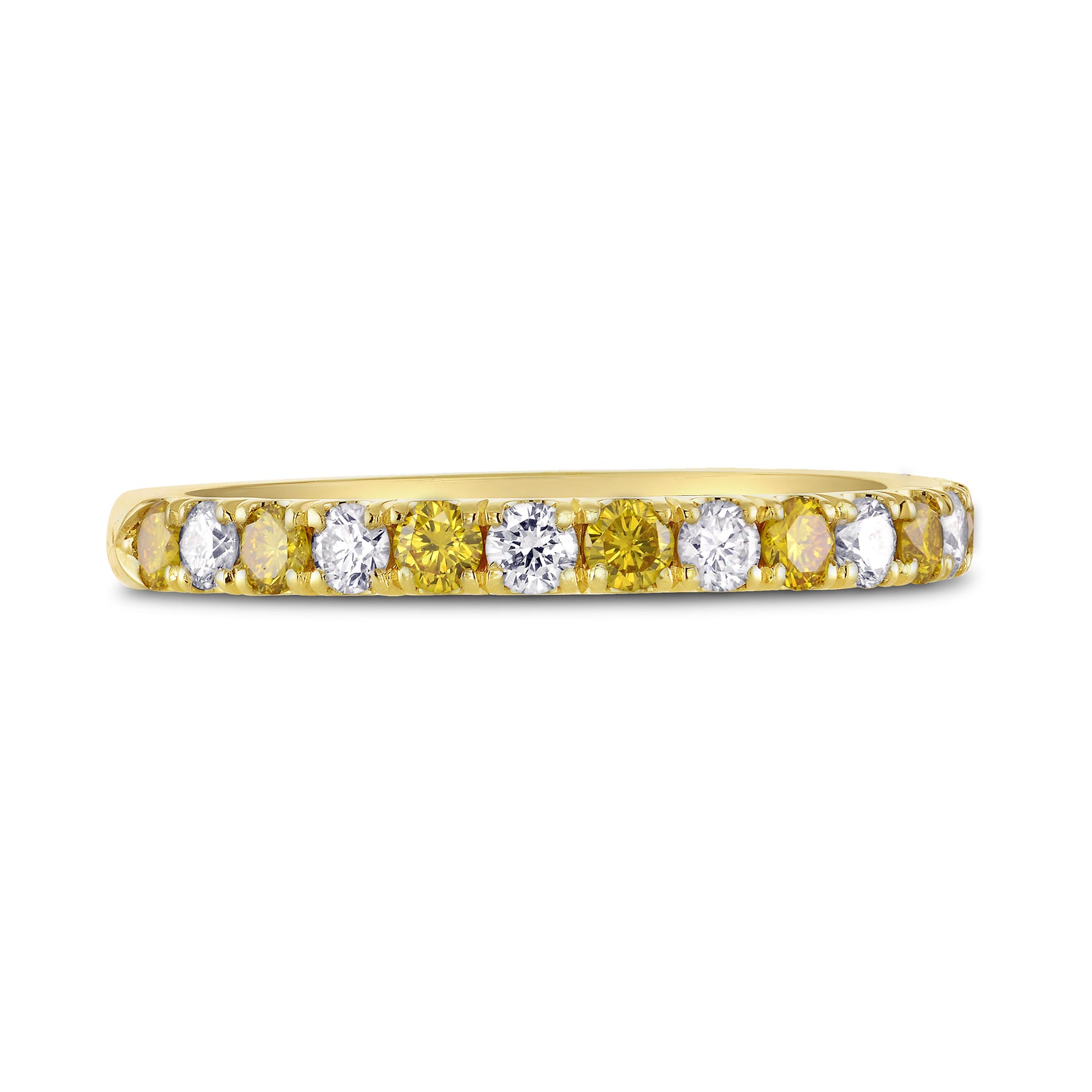 Fancy Vivid Orange Yellow Diamond Band Ring