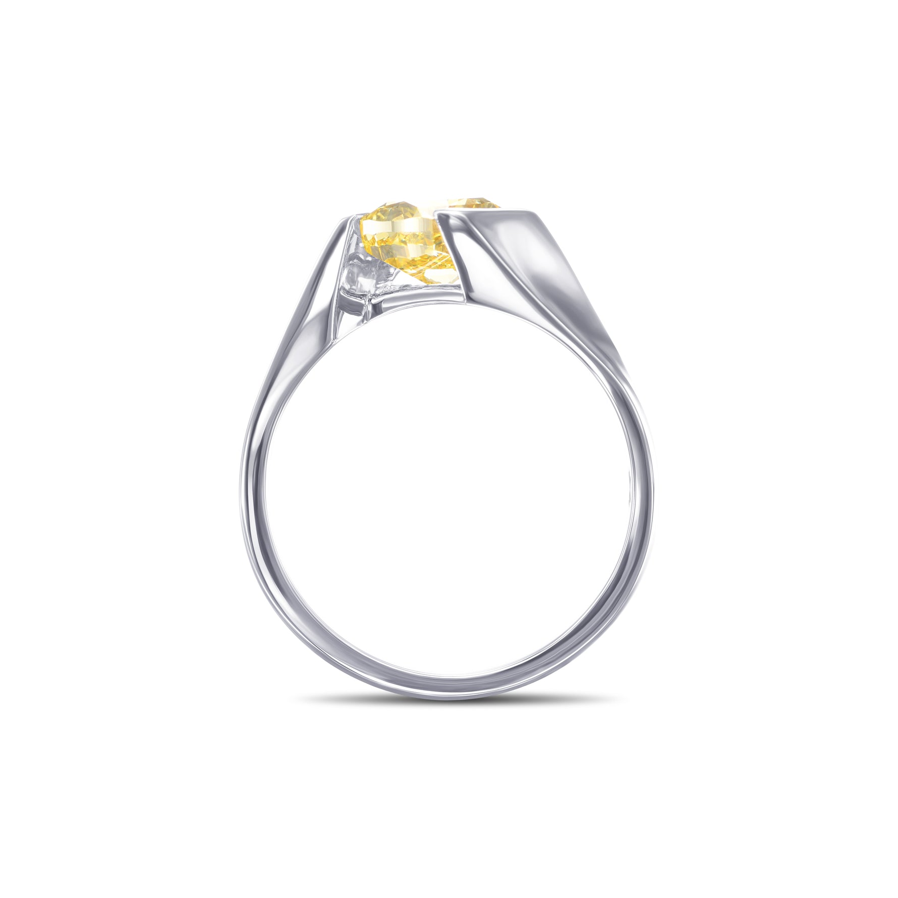 Square Crossover Solitaire Ring Setting - 2
