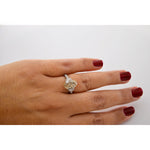 Very Light Brown Oval Diamond Ring