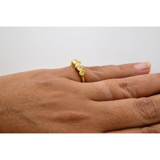 Mix Shape Fancy Yellow Diamond Band Ring