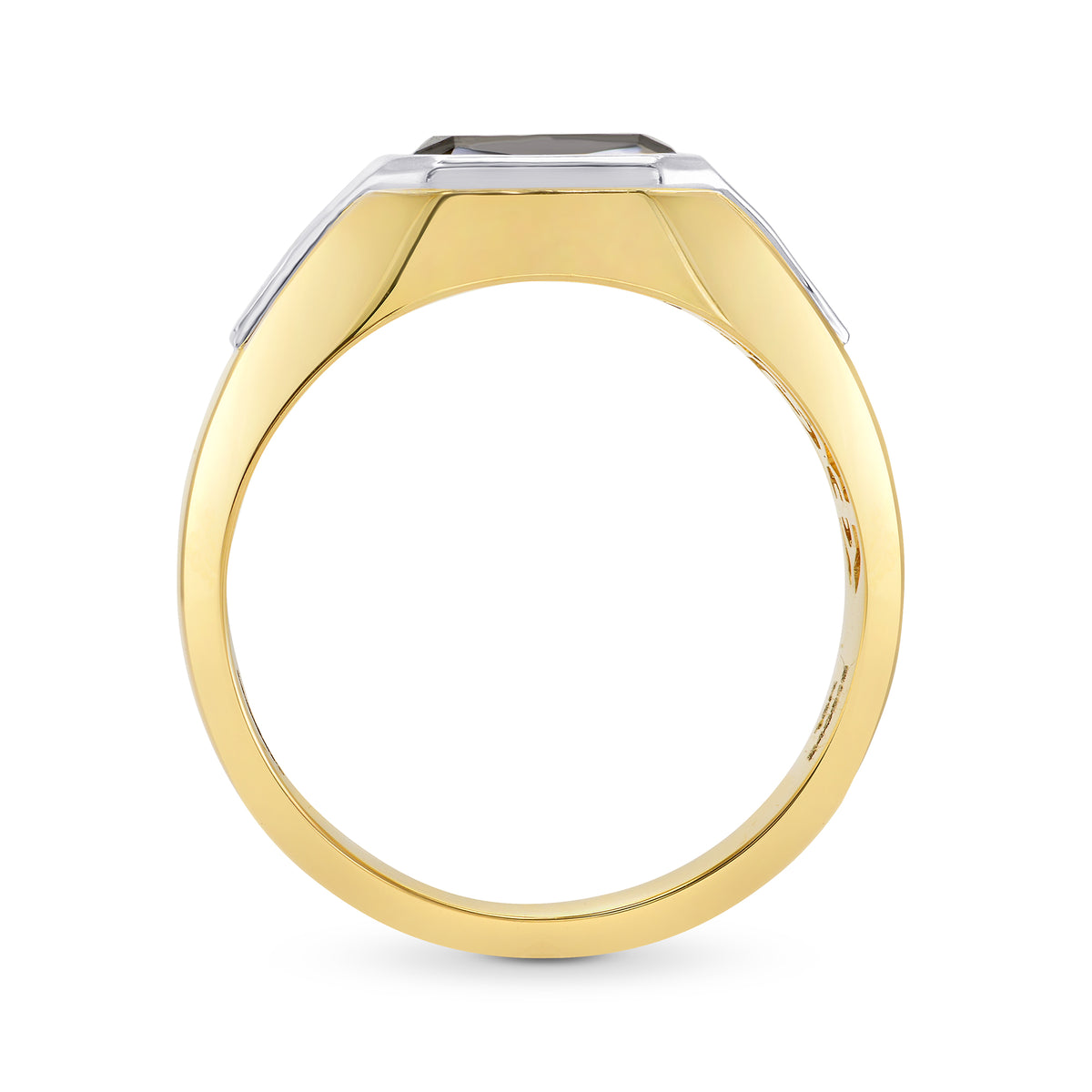 Fancy Black Radiant Diamond Mens Ring