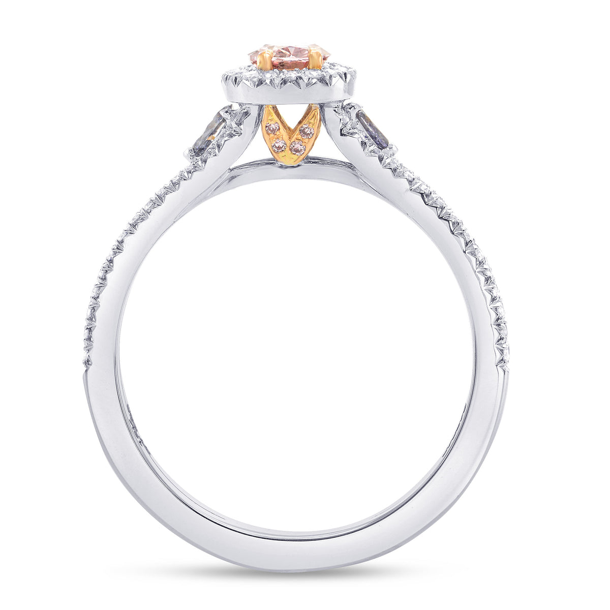 Argyle Oval Pink & Blue Diamond Engagement Ring