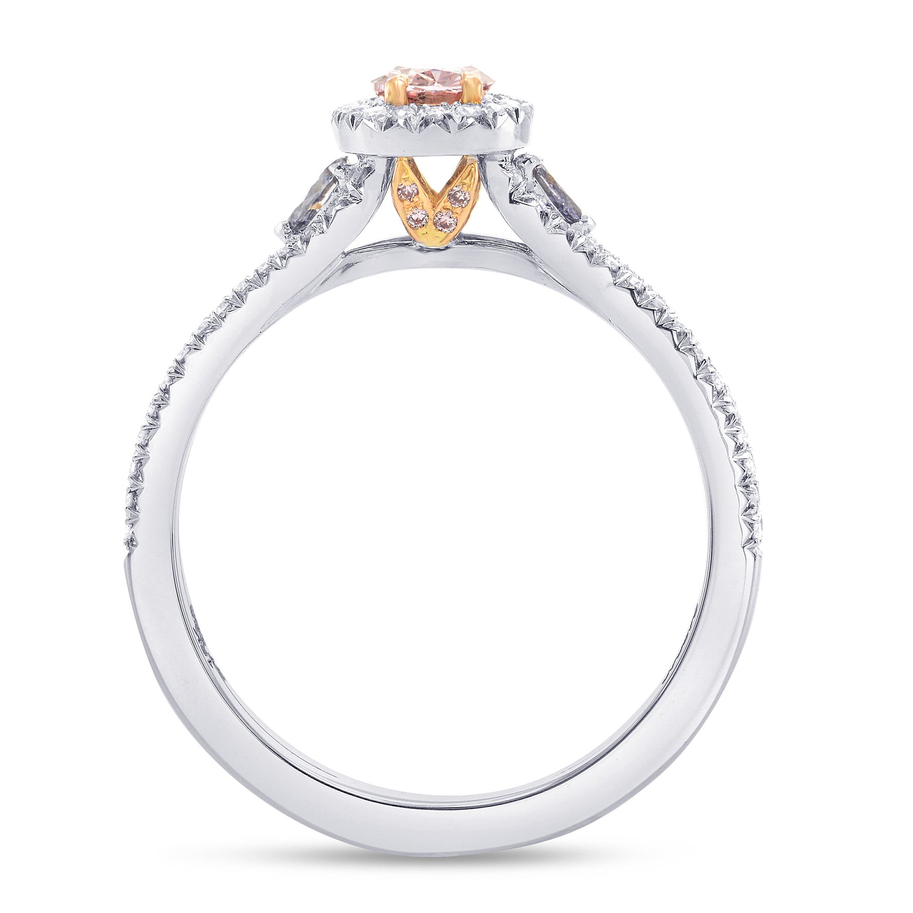 Argyle Oval Pink & Blue Diamond Engagement Ring