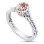 Argyle Oval Pink & Blue Diamond Engagement Ring