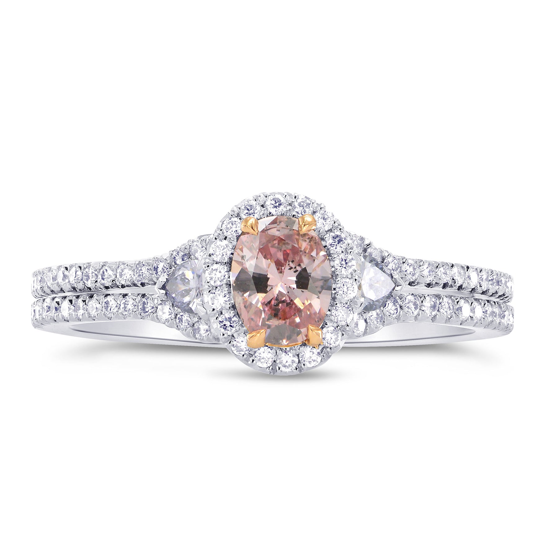 Argyle Oval Pink & Blue Diamond Engagement Ring