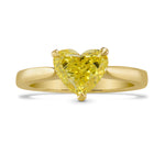Fancy Intense Yellow Heart Diamond Solitaire Ring