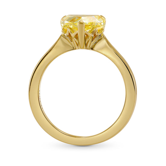 Fancy Intense Yellow Heart Diamond Solitaire Ring