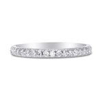 Diamond Wedding Band Ring with French Pave