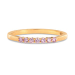 Pink Diamond 7 Stone Stacking Band Ring