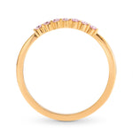 Pink Diamond 7 Stone Stacking Band Ring