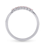 Pink Diamond 7 Stone Stacking Band Ring