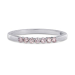 Pink Diamond 7 Stone Stacking Band Ring