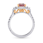 Fancy Intense Pink Radiant Diamond Ring